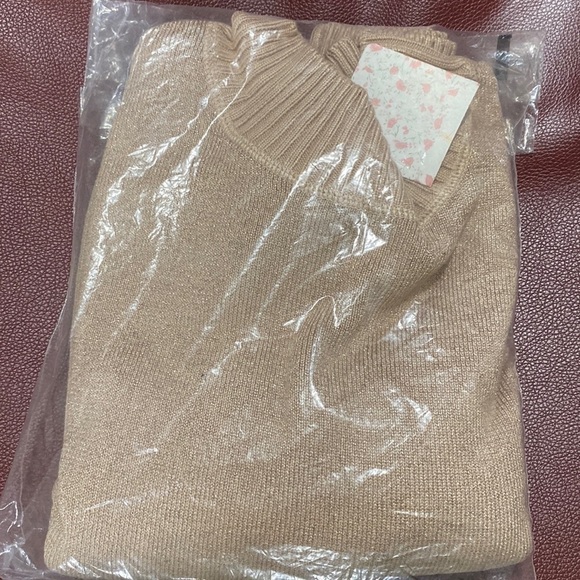 Free People women sweater Starry Night Metallic Mock casual event stretchy retro - Picture 6 of 12